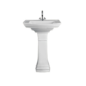 Your Brand Modern Ceramic Wash Basin with Pedestal <b>Buffer</b> Cover Plate Salon Foot Wash Basin with Stand Modern Flushing Button - Product Image 4