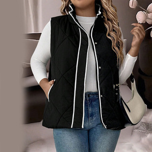 Chaleco acolchado de nailon para mujer, talla grande, sin mangas, cálido para invierno, transpirable, para equitación, OEM - Product Image 4