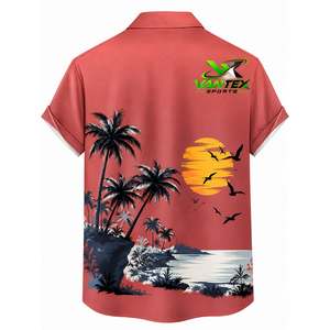 Vantex Sports <b>Men's</b> <b>Hawaiian</b> <b>Shirt</b> Short Sleeve Print Black Green Orange Breathable Turn-down Collar Summer Vacation <b>Shirts</b> - Product Image 6