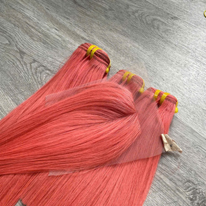 Cabello Virgen Vietnamita LINU de 100g, Trama Doble a Máquina de Súper Calidad, Liso Natural, Color Rosa - Product Image 4