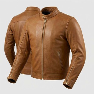 Minimalist Design Men's Long Thin Canvas Waterproof Breathable Leather <b>Jacket</b> for Motorbike Urban Biker Gear Genuine Cowhide - Product Image 6