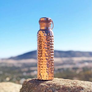 Floral Copper <b>Bottle</b> for Healthy <b>Drinking</b> Water Leak Proof Reusable <b>Bottle</b> for Office Gym Travel and Home Hotel Restaurant Decor - Product Image 4