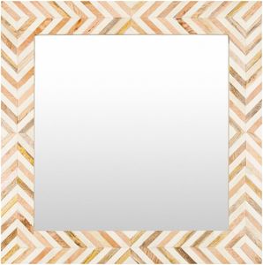 Miroir suspendu carré en coquillages Capiz, artisanat fait main, pour la décoration de chambre, miroir en nacre, en promotion - Product Image 3
