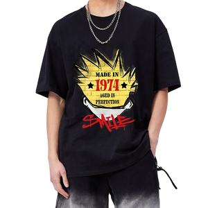Camiseta personalizada de gran tamaño con hombros caídos para hombre, camiseta de corte regular de peso pesado, ropa de calle de lona de algodón 100%, logotipo bordado rápido - Product Image 1