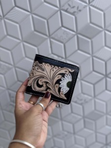 Nueva Cartera de Cuero Hecha a Mano 2026 al por Mayor para Hombre, Cartera Larga con Cremallera Multiusos, Cartera de Moda con Diseño Floral, Portamonedas, Regalo, ¡Gran Venta! - Product Image 2