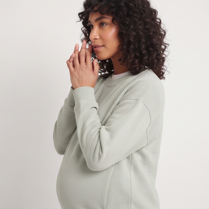 Wholesale Maternity <b>Nursing</b> Sweatshirts Women 100% Cotton Fleece Breastfeeding Sweat Shirts Ladies Crew Neck <b>Nursing</b> Sweatshirts - Product Image 3