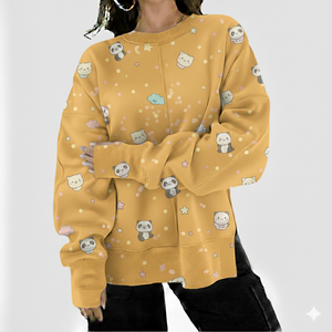 เสื้อสเวตเชิ้ตแขนยาวมีซับในสำหรับผู้หญิง คอกลม ระบายอากาศได้ดี แห้งเร็ว ผลิตจากโพลีเอสเตอร์/ผ้าฝ้ายผสม รับผลิตแบบ OEM/ODM แบรนด์ตามสั่ง สำหรับฤดูหนาว/ฤดูใบไม้ร่วง - Product Image 2