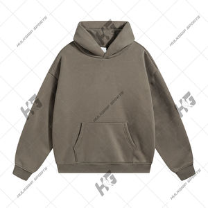 Sudaderas con capucha lisas 2026, de forro polar de 380-300 g/m², corte regular, con cremallera, hombros caídos, peso pesado, 100% algodón, unisex - Product Image 5
