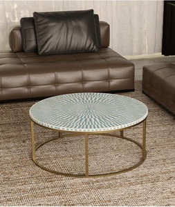 Beautiful Pattern Modern Eco-Friendly Handmade Imitation Bone Inlay <b>Round</b> Stool <b>Console</b> <b>Table</b> Dining Room F S International - Product Image 2