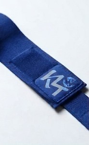 Support de poignet réglable en cachemire bleu avec fermeture auto-agrippante pour la musculation, protège-paume unisexe, protection professionnelle - Product Image 4