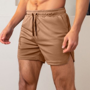 Men's Summer Casual Sports Shorts Solid Color Quick-Drying Breathable Beach <b>Pants</b> Three-Point Knitted <b>Mesh</b> 100% Polyester - Product Image 2