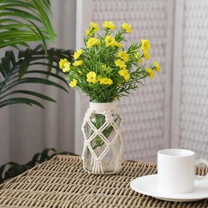 Vase à fleurs en jute naturel fait main – Support décoratif durable pour fleurs, idéal pour le salon et la décoration intérieure moderne - Product Image 1
