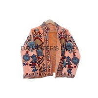 Penjualan terlaris Suzani jaket gaya Bohemian Suzani jaket bordir pakaian musim dingin untuk wanita jaket kasual Pesta