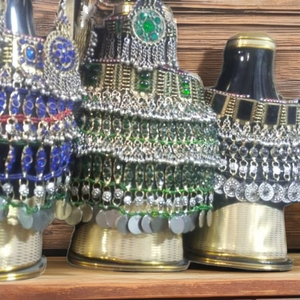 Parures de bijoux de fiançailles et de mariage turquoise, en alliage plaqué argent de haute qualité à 100%, collier et boucles d'oreilles - Product Image 1