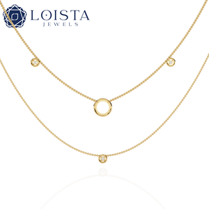 Source Diamond Factory Diamond Tennis Necklaces, 18K Gold Jewelry <b>Gifts</b>, Parties and Weddings Unisex Necklace - Product Image 2
