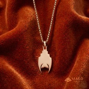 Collier pendentif en forme d'animal en argent plaqué or rose avec moissanite, bijou de luxe unisexe, cadeau - Product Image 3