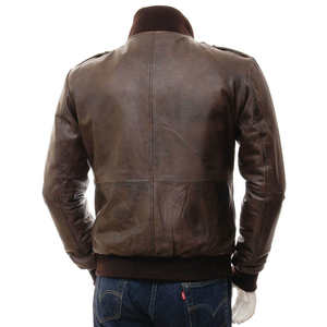 Blouson de motard vintage en cuir pour homme, modèle 2026, le plus vendu, léger, style urbain, coupe-vent et imperméable, tendance - Product Image 2