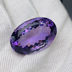 Ametista natural de corte ovalado, 46.53 quilates, piedra preciosa de gran tamaño, calidad AAA, con brillo, buen color, corte y pulido perfectos a precio económico. - Product Image 5