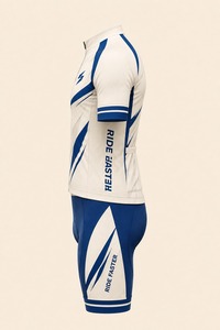 Ensemble de maillot de cyclisme à manches courtes et short à bretelles, tenue de sport zippée pour la course sur route - Product Image 3
