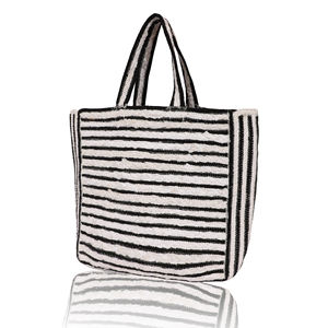 2025 Trending Ladies Fashion Handmade Cotton Tote Bags Loop Pile Design Logotipo personalizado Calidad de exportación para regalo de compras diarias - Product Image 3