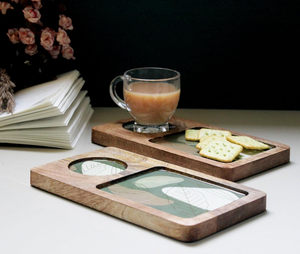Bandeja de Servir de Madera Ecológica Hecha a Mano, Personalizada con Impresión, Apta para Lavavajillas y Microondas, para Uso en Restaurantes - Product Image 6