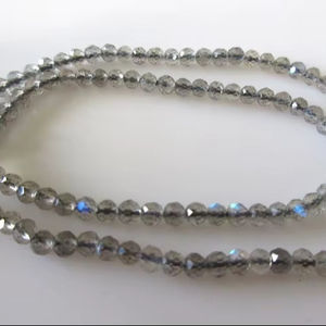 Perles de pierre précieuse en labradorite naturelle facettée, qualité excellente, pour la fabrication de bijoux, brin de pierres en vrac en pouces - Product Image 1