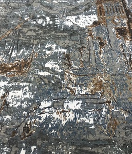 Beautiful <b>Enchanting</b> Indian Handknotted Wool/Bamboo silk Modern Abstract Persian weave Rug for classic home Decor - Product Image 2