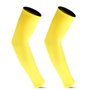 Manchons de protection anti-UV jaunes unisexes pour adultes, pour le cyclisme et les activités de plein air - Product Image 1
