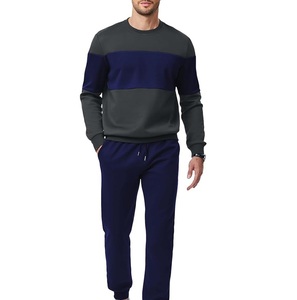 Service OEM ODM – Ensemble de survêtements color block trois tons avec taille élastique, extensible, respirant, pour automne-hiver - Product Image 3