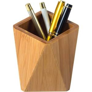 Support à stylos élégant en bois, artisanat fait main, organiseur de bureau décoratif pour stylos, crayons, marqueurs, ciseaux - Product Image 6