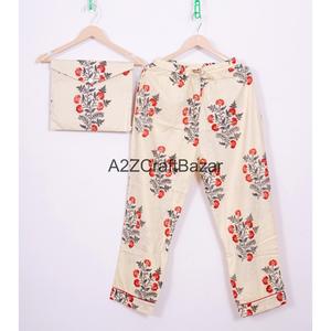 Ensemble de pyjamas en coton floral romantique tendance pour femmes, confortable, taille élastique, manches longues, vêtements de nuit, OEM personnalisé - Product Image 4