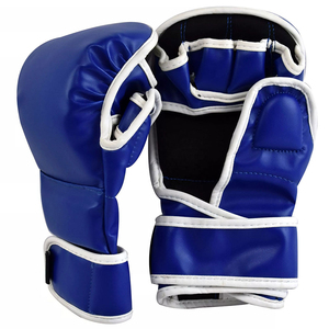 ถุงมือต่อสู้ MMA ถุงมือหนังสังเคราะห์ที่ทนทาน น้ำหนักเบา โครงสร้างแบบเปิดฝ่ามือ สายรัดข้อมือที่ปลอดภัย กีฬาที่สวมใส่สบาย - Product Image 1
