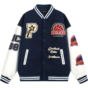 Custom Turn-down Collar Varsity <b>Jacket</b> Graffiti Embroidered Woven <b>men</b> <b>Baseball</b> <b>Jacket</b> for <b>men</b> Single Package Included - Product Image 1