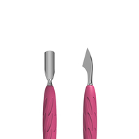 Pousse-cuticules UNIQ-10 TYPE 3 (Rondes et étroites) avec manche en silicone souple, nettoyeurs de vernis à ongles, pour manucure et usage en salon de beauté