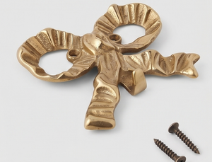 Antique Polish Bow Design Wall <b>Hook</b> Metal <b>With</b> Vintage Design Perfect For Home Decor And Elegant Storage Solutions - Product Image 2