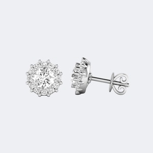Pendientes de Plata de Ley 925 con Diamantes Cultivados en Laboratorio, Corte Brillante Redondo, para Mujer, Regalo de Aniversario de Lujo, Certificados por IGI SGL, 1.50ctw - Product Image 4