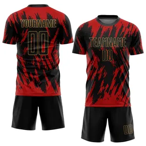 ชุดยูนิฟอร์มฟุตบอล OEM ประสิทธิภาพสูง ชุดเสื้อและกางเกงฟุตบอลแบบกำหนดเอง ระบายอากาศได้ดี แห้งเร็ว ชุดกีฬาสำหรับทีม - Product Image 3