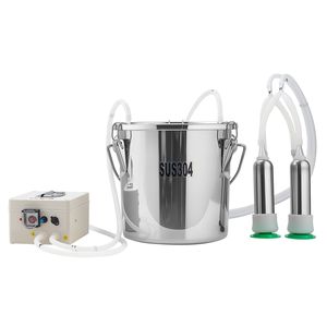 Máquina de Ordeño Recargable de 8000 mAh con Cubeta de Acero Inoxidable de Grado Alimenticio de 3.2 Gal/12 L y 4 Copas de Ordeño para Vacas y Cabras - Product Image 1