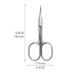 Ciseaux à cuticules professionnels en acier inoxydable à pointe incurvée pour éliminer les peaux mortes, fabriqués en usine d'origine - Product Image 1