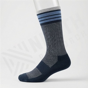 <b>Knee</b> <b>High</b> Running <b>Socks</b> Striped Pattern Breathable Spandex Polyester Adult Sports Compression Support Spring Season - Product Image 3