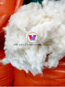 Fibres de coton peigné blanches en vrac, déchets textiles, matériau de rembourrage pour le rembourrage industriel, recyclage, VDELTA - Product Image 4