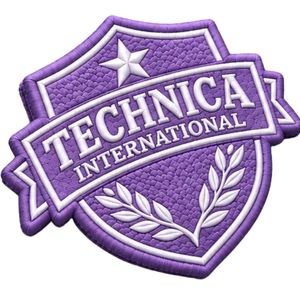 Parche Bordado de Lavanda Technica International con Escudo, Estrella y Corona de Laurel para Chaquetas, Bolsos, Uniformes y Ropa - Product Image 6