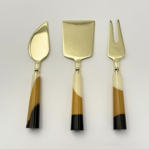 Amazing Stainless Steel Gold <b>Cheese</b> <b>Set</b> Multicolor Resin Handle with Food Safe SetDishwasher Safe <b>Cheese</b> Tools for Kitchenware - Product Image 3