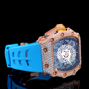 Montre en Moissanite entièrement sertie de diamants, étanche, design entièrement cristallin, pour hommes, disponible au meilleur prix – Vente en gros - Product Image 6