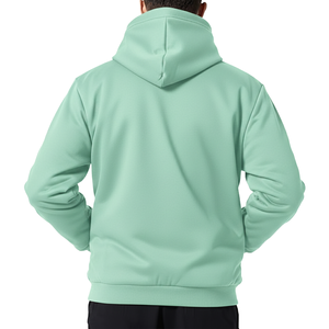 Sweat à capuche zippé basique pour homme, 240g, polaire polyester, pull intégral zippé, logo personnalisé, veste à capuche pour homme, vêtements d'extérieur, streetwear - Product Image 5