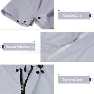 Outdoor Winter Solid Waterproof Hunting <b>Rain</b> <b>Jacket</b> Hooded Windproof Breathable Durable <b>Lightweight</b> Fishing Hiking - Product Image 5