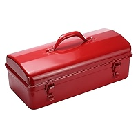 Baúl de Almacenamiento Metálico Monocromático Color Rosa Empolvado, Rectangular, con Cierre de Bisagras, Diseño Clásico con Tapa para Artículos Diversos, 1 Nivel - Product Image 3