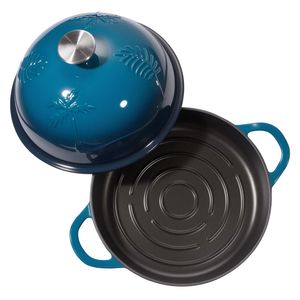 Forno Olandese in Ghisa Smaltata da 5 Litri per Cottura di Pane a Lievitazione Naturale, con Doppio Manico e Coperchio - Product Image 1