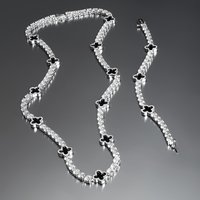 Bracelet personnalisé de luxe Hip Hop en argent 925 plaqué rhodium, serti de moissanite VVS, motif trèfle de tennis