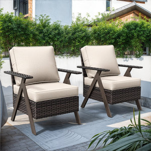 Reposabrazos de ratán en forma de R, solución de asiento cómoda - Product Image 2